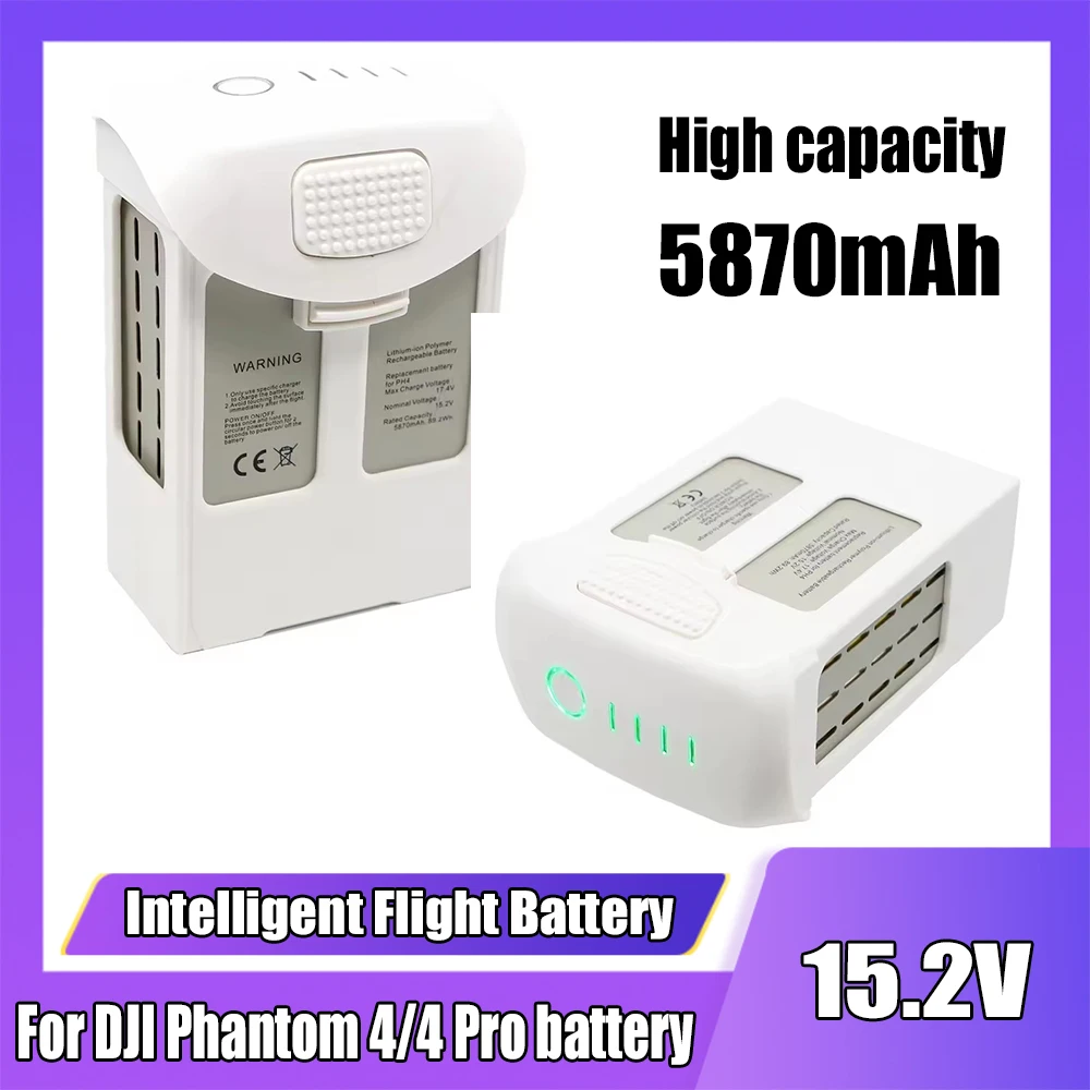 For Phantom 4 Battery Compatible Phantom 4/4 Advanced/4 Pro V2.0/4 RTK Series Drone 5870mAh 15.2V Flight Time 30 Minutes