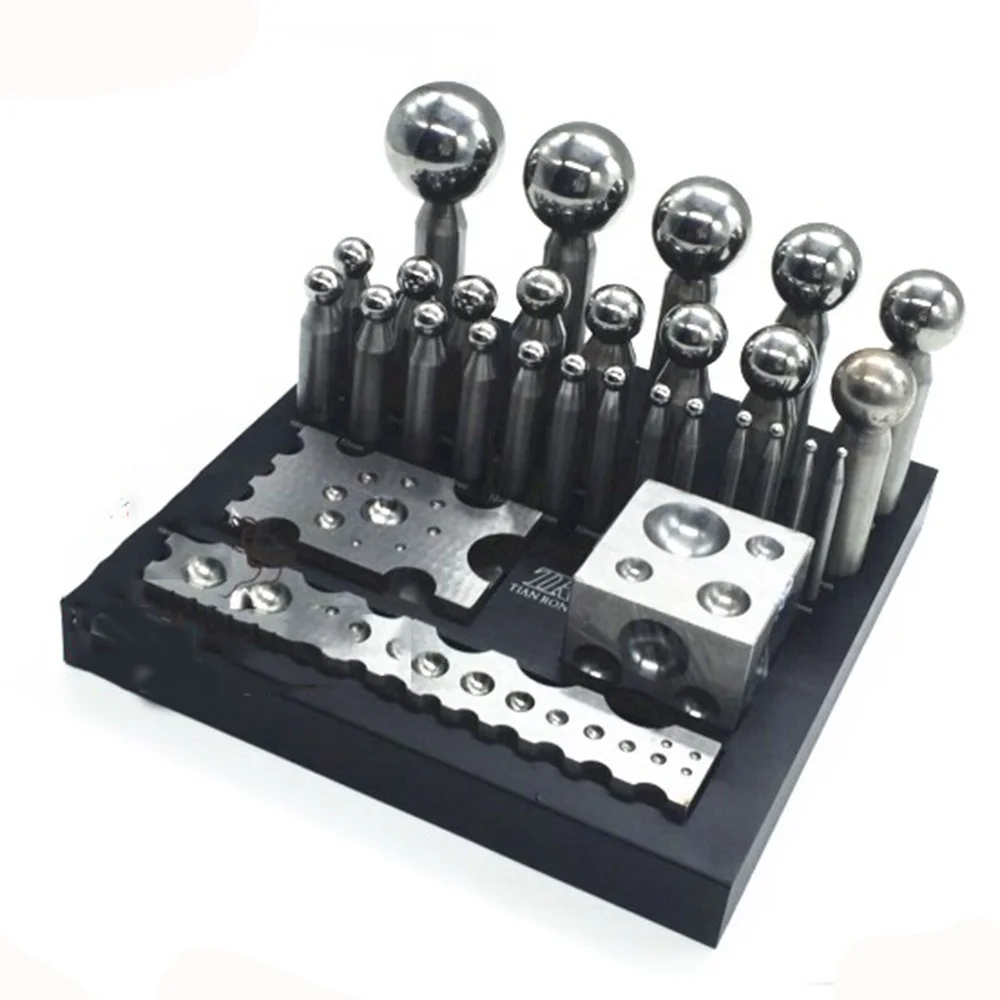 29pcs Jewelry Making Tools Full Dapping Block Set Dapping Punches