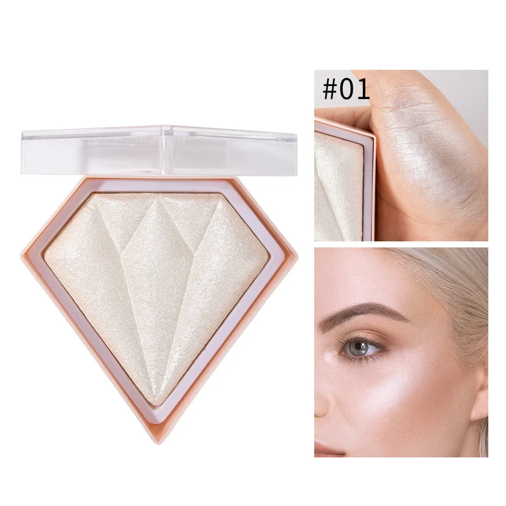 Polvo resaltador de diamante, paleta de purpurina, maquillaje Facial, bronceador, brillo de contorno Facial, iluminador de polvo, resaltador cosmético