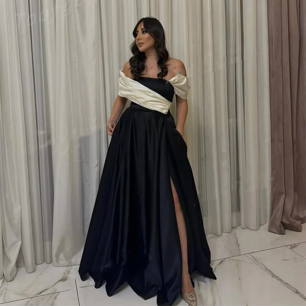 أفضل بيع قبالة الكتف فساتين السهرة الكشكشة الساحرة فستان الحفلة الراقصة رائعة عالية سبليت حزب ثوب Fساتين Sheer مخصص