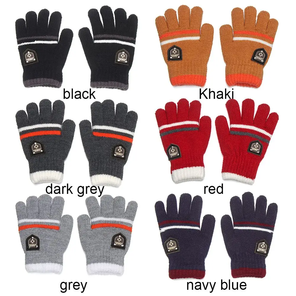 Gants d\'hiver à doigts complets pour enfants, mitaines souples pour enfants, garder l\'optique au chaud, garçons et filles, 6 à 12 ans, automne