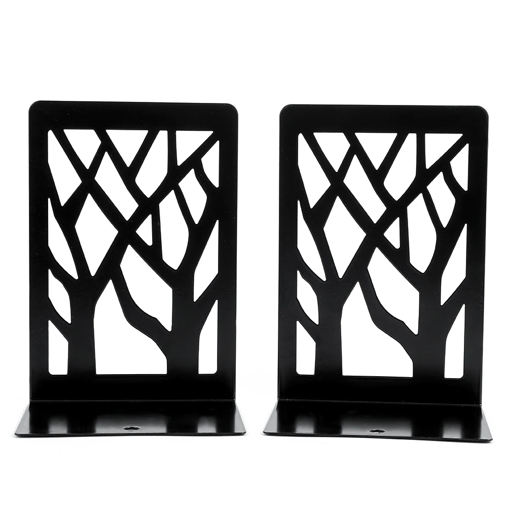 

Hollow-out Metal Bookends Hourglass Design Metal Bookends for Home Office Decorative Book Stoppers Book Holders