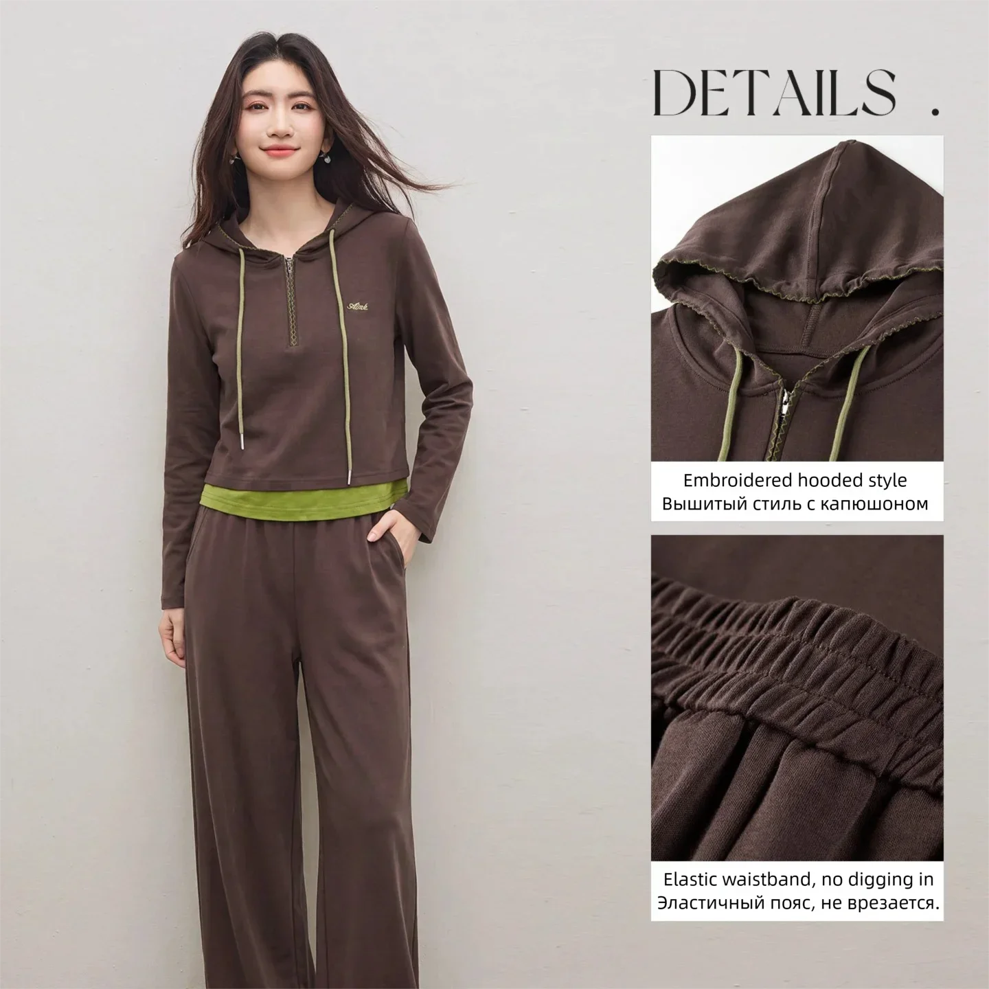 SENTUBILA Women's Tracksuit 2 Piece Matching Set 2026 Autumn Spring Casual Sporty Outfit Long Sleeve Tops Sweatpants W63ZC8318