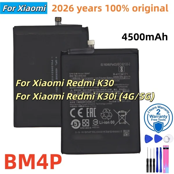 High Quality Brand New BM4P 4500mAh Replacement Battery With Repair Tools For Xiaomi Redmi K30 K30i Poco X2 Li-Po Spare Parts
