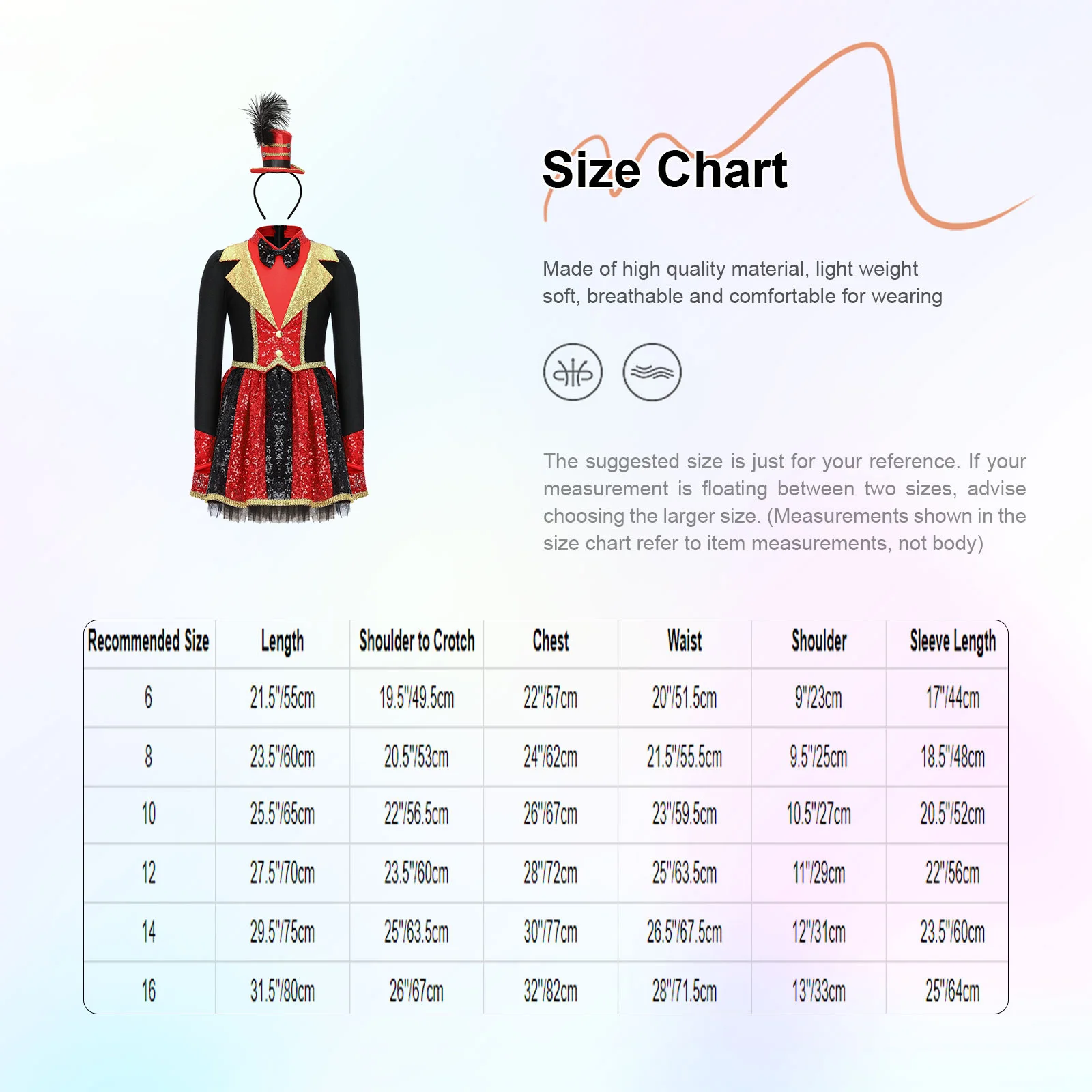

Girls Ringmaster Circus Costumes Dress Up Halloween Party Dancewear Long Sleeve Bow Tie Sequins Tutu Dress Ballet Dance Dresses