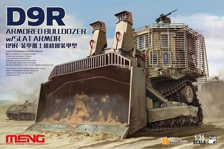 

Meng Model SS-010 1/35 Scale D9R Armored Bulldozer w/Slat Armor Plastic Model Kit