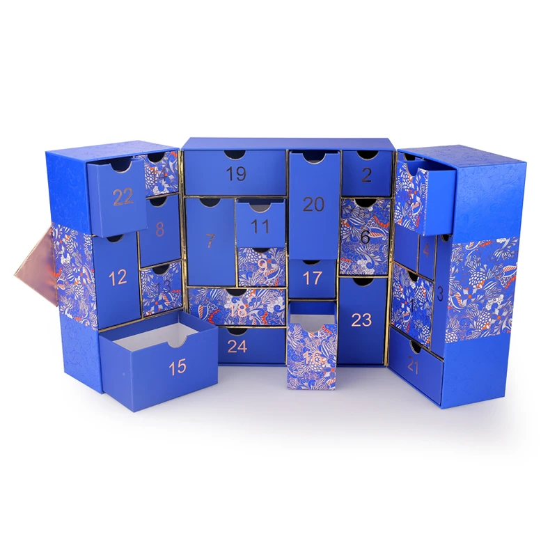 Customization.Customization.2023 New Custom Christmas Craft Paper Box Empty Advent Calender Set Cardboard Box