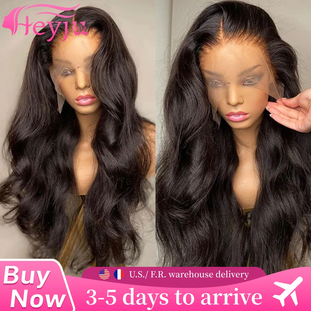 

Heyju парик 13x6 HD Парик фронтальной части шнурка 13x4 Парики из натуральных волос на шнуровке для чернокожих женщин Объемная волна Парик фронта шнурка Бразильский парик из волос