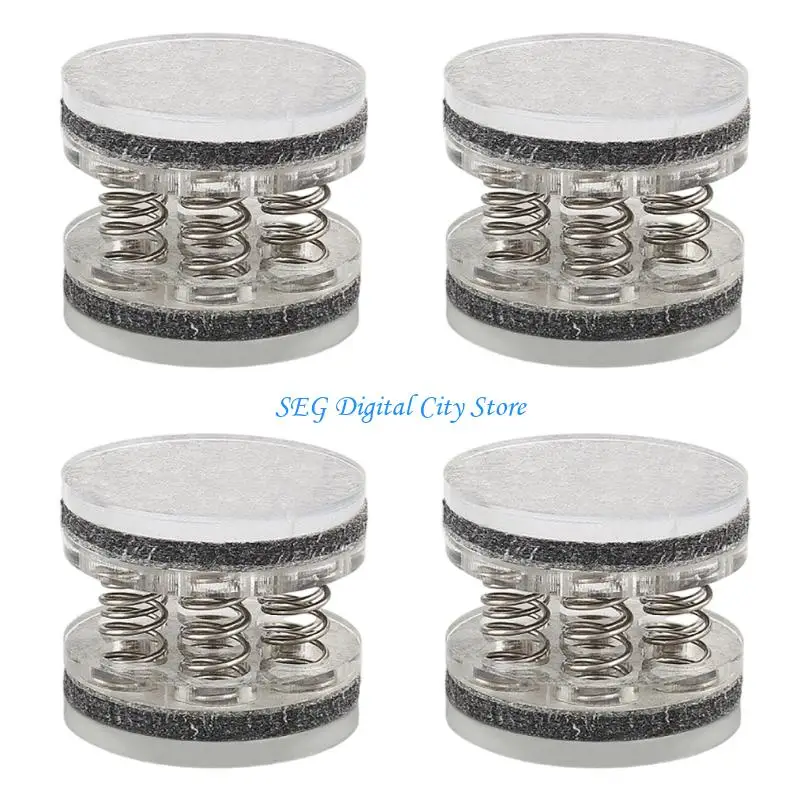 U75B Acrylic Speaker Support Feet with Metal Springs for Speakers Placement Use
