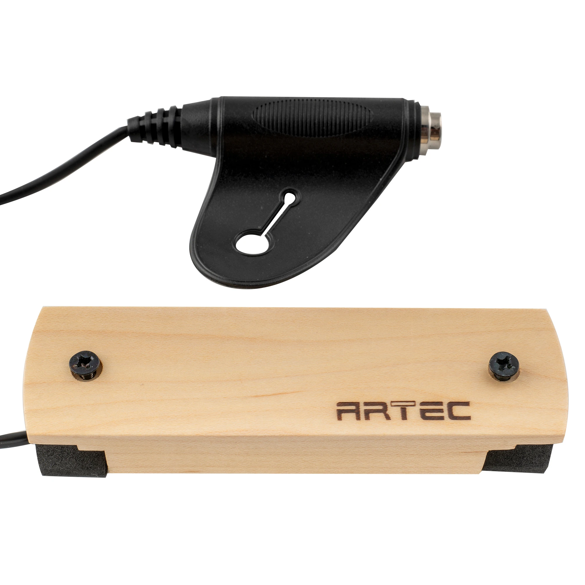 

Звукосниматель Artec WSHD-OSJ Ceramic Humbucker с деревянной крышкой из клена/ореха для звукового отверстия, 8.4K, с разъемом OSJ для акустической гитары