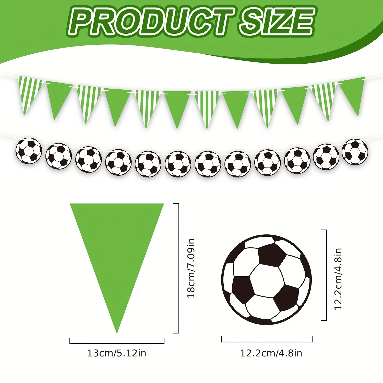 Soccer Happy Birthday Banner Football Theme Triangle Bunting Flag Boys Birthday Party Decorations Sports Field Hanging Decor Sup