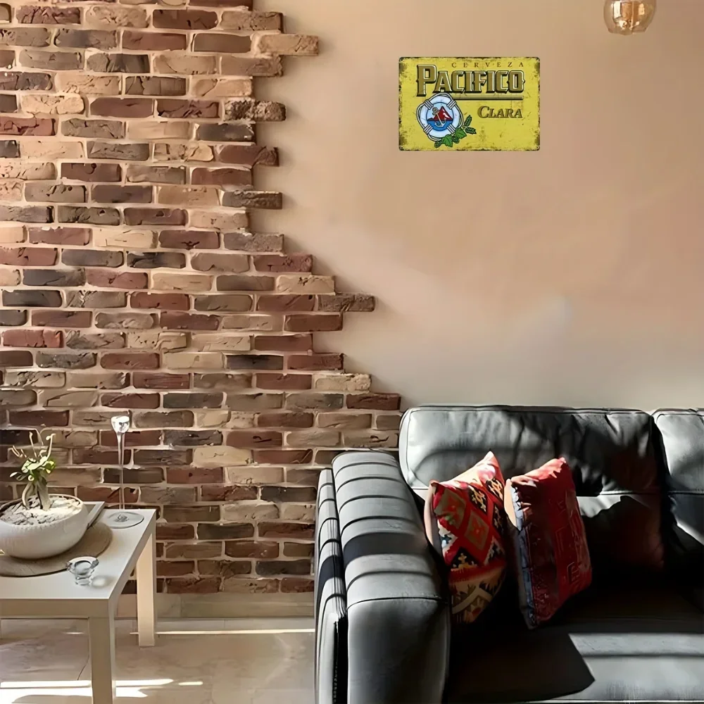 لافتة معدنية عتيقة من Pacifico: يجب اقتناؤها للحمام والبار وديكور المرآب ومثالية لإضافة سحرًا إلى إعدادات المزرعة الريفية #6