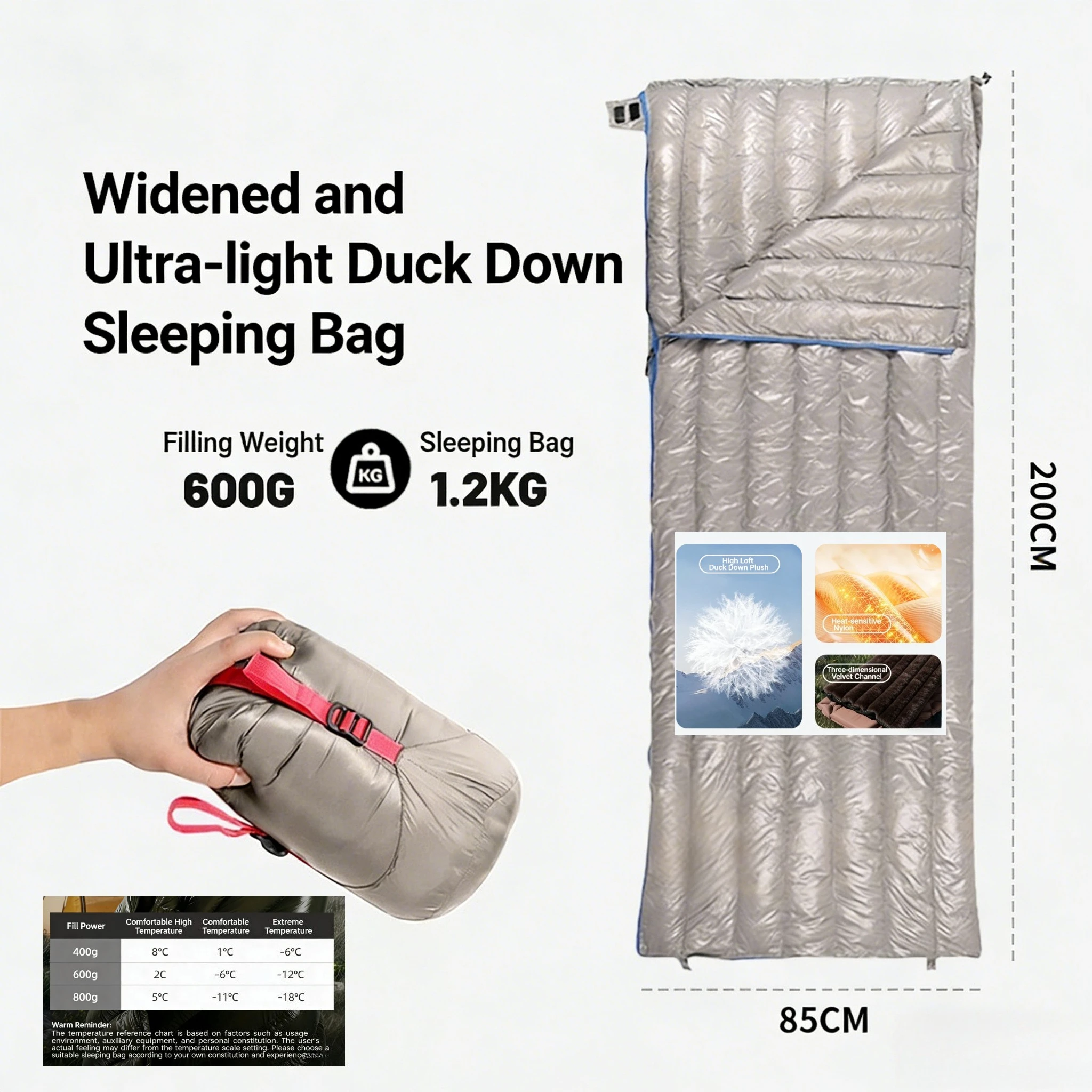 ultra-lightweight-unisex-down-camping-sleeping-bag-withwaterproofandportable-compression-storage-suitable-for-travel-and-hiking