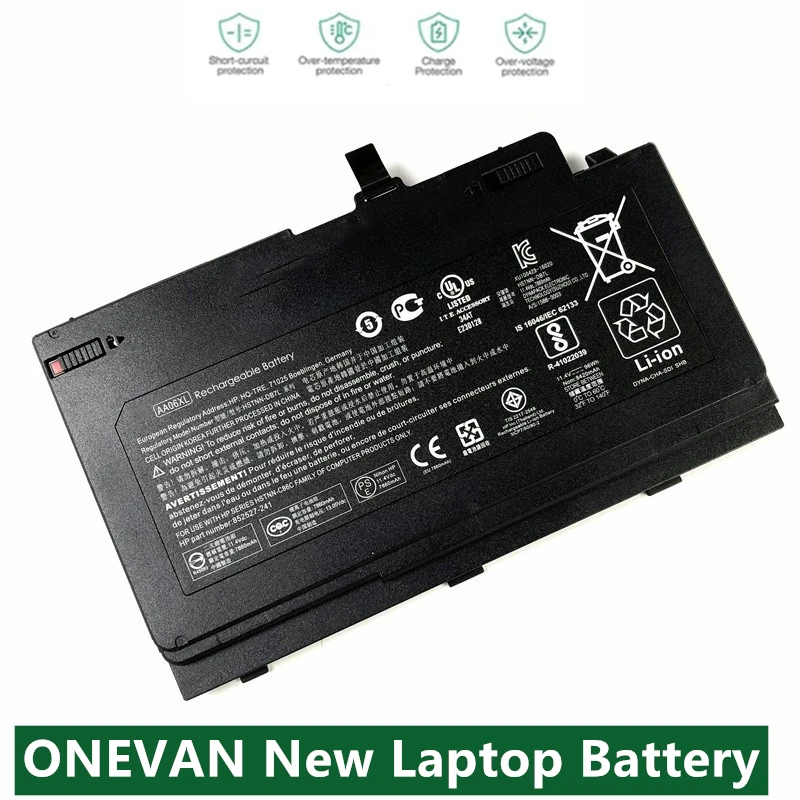 ONEVAN-batería Original para ordenador portátil, 11,4 V, 7860Mah, para HP ZBook 17 G4 AA06XL, 852527-241, 852711-850