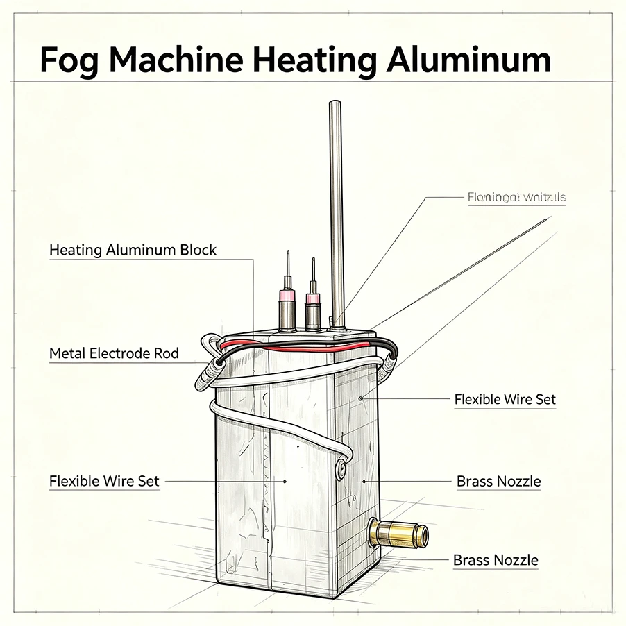 Nebelmaschine Heizstab Heizung 1500W Wassernebel-Rauchmaschine Ersatzteil Heizkern Heizblock – Detail 7