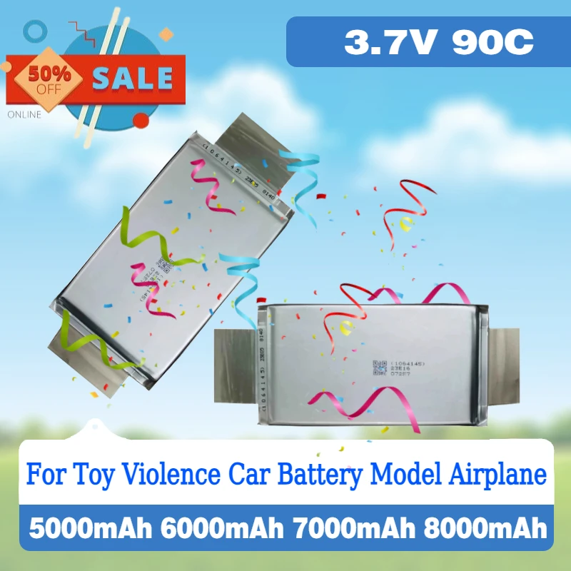 

1064145 3.7V 90C High Rate Battery for Toy Violence Car Battery Model Airplane 5000mAh-8000mAh