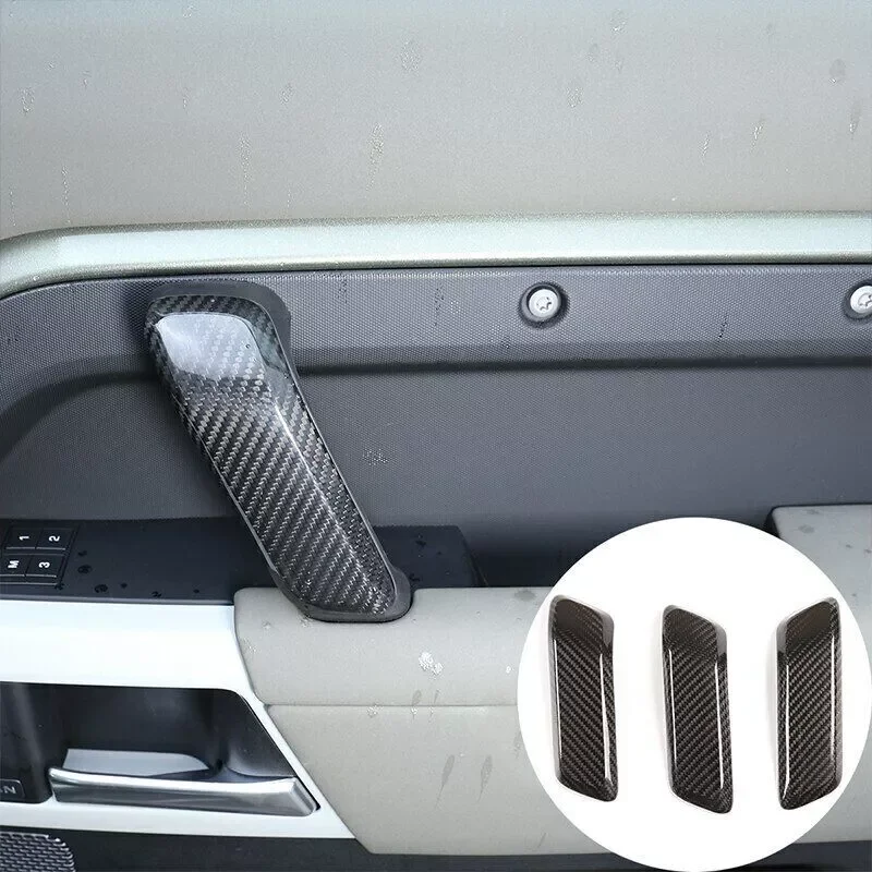 

Real Carbon Fiber Inner Door Handle Cover For Land Rover Defender 110 2020-2023