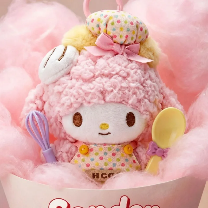 2026 New Sanrio Kawaii HelloKitty Dessert Master Series Plush Doll Keychain Japanese Cartoon Piano Bag Pendant Holiday Gift view 4