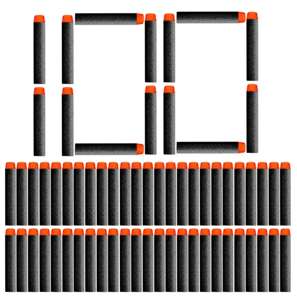 Y100PCS pour balles tête à trou creux souple 7.2 cm recharge fléchettes jouet pistolet balles pour série Blasters noël enfant enfants cadeau