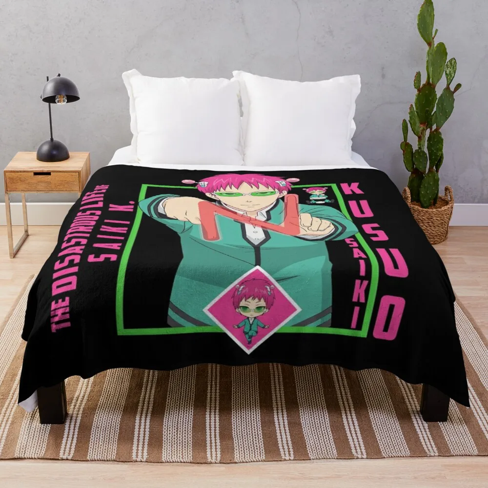 

The Disastrous Life of Saiki K. - Saiki Kusuo Throw Blanket Decorative Sofa Blankets