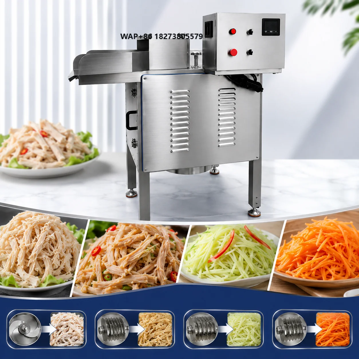 Energy Saving Dried Shred Pork Machine / Meat Floss Maker / Beef Chicken Pork Meat Floss Making Line
