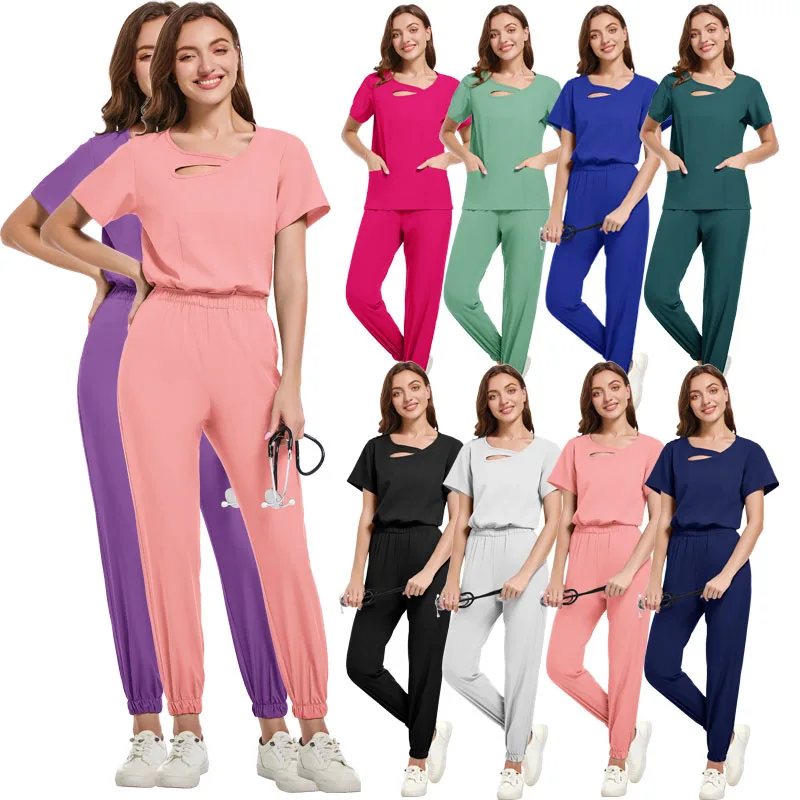 

Medical Uniforms Nurse Nursing Work Clothes Women Scrubs Sets Surgical Suits Lab Hospital Overalls Beauty Salon Spa Work Clothes