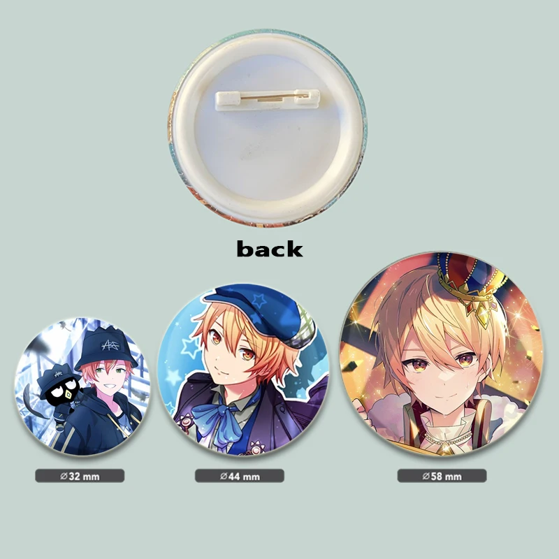 58mm Progetto SEKAI Anime Tenma Tsukasa Distintivo rotondo Accessori Artigianato fai-da-te per vestiti Zaino Ventole Regali Spille con bottone a