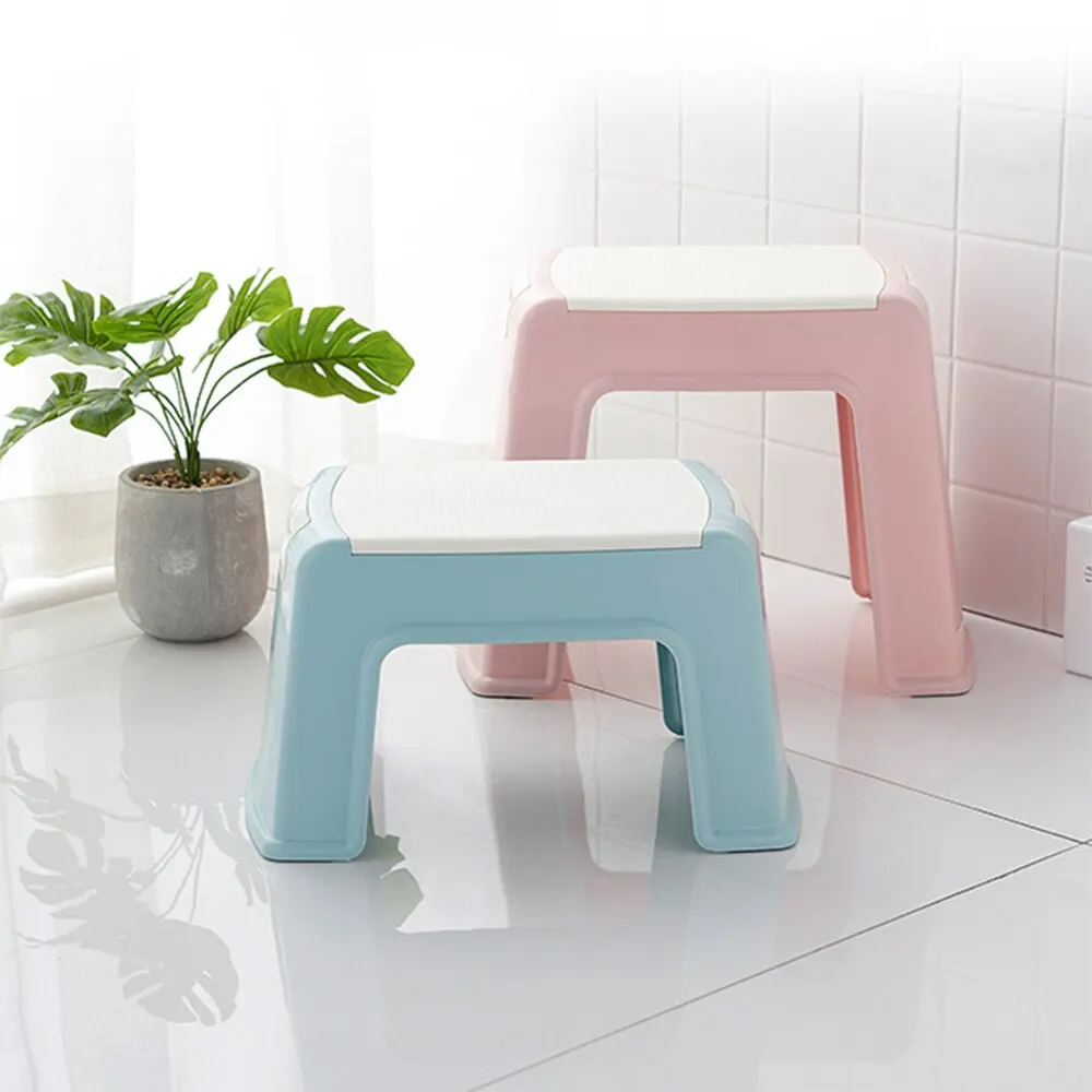 Household Plastic Stool Thickened Shoe Changing Stool Creative and Fashionable Small Stool Anti Slip Children\'s Handle Stool