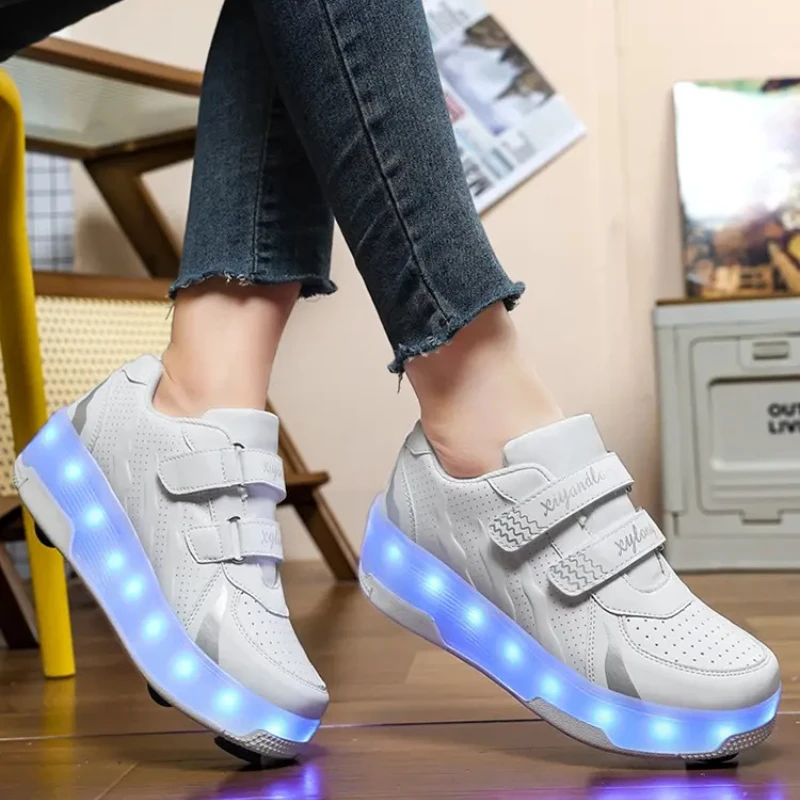 

Invisible Four-Wheel Scooter Girls Roller Skates Children's Sports Wheels Can Walk Hidden Scooter Fun Entertainment kidssneakers