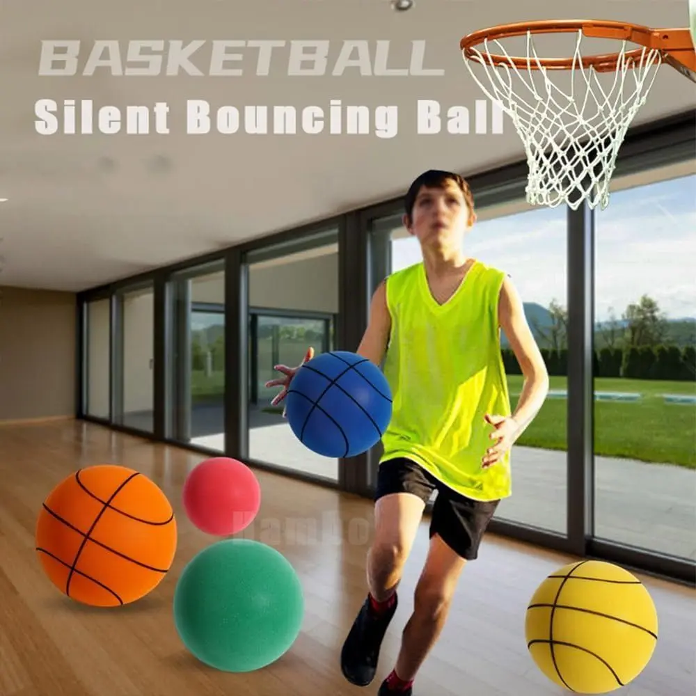 

Foam Silent Basketball Low Noise Indoor Activities Bouncing Basketball Easy to Grip Squeezable Training Ball Kids