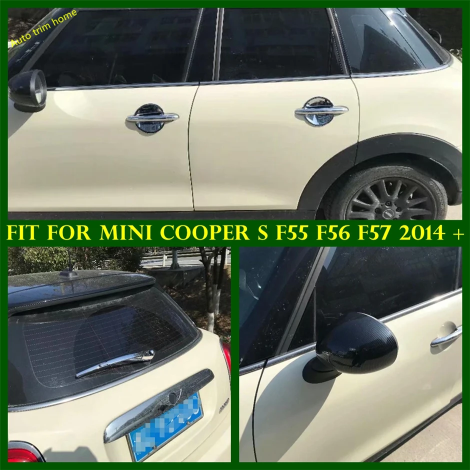 

Rearview Mirror Rear Window Wiper Door Handle Bowl Decor Cover Trim For Mini Cooper S F55 F56 F57 2014 - 2020 Car Accessories