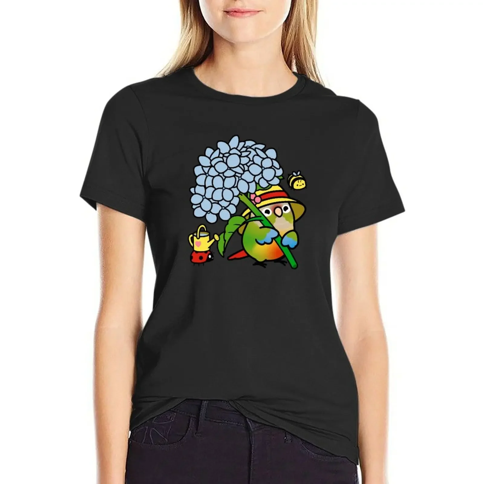 

Green Cheek Gardening T-shirt female cute clothes plus size t shirts for Women loose fit