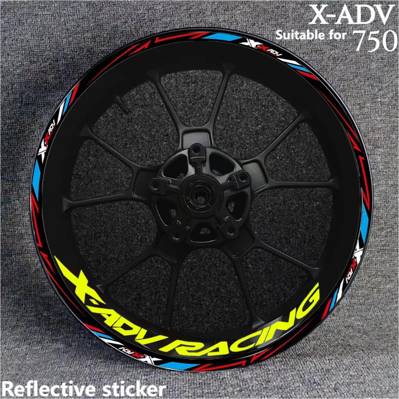 

NEW Reflective Motorcycle Accessories Wheel tire modification Sticker Hub Waterproof Decals Rim Stripe Tape For X-ADV XADV750