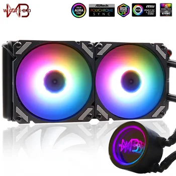 수냉 CPU 쿨러 120mm 240mm 컴퓨터 액체 Ventilador RGB ARGB 라디에이터 LGA 1150 1155 1151 1200 1700 2011 AMD AM3 AM4