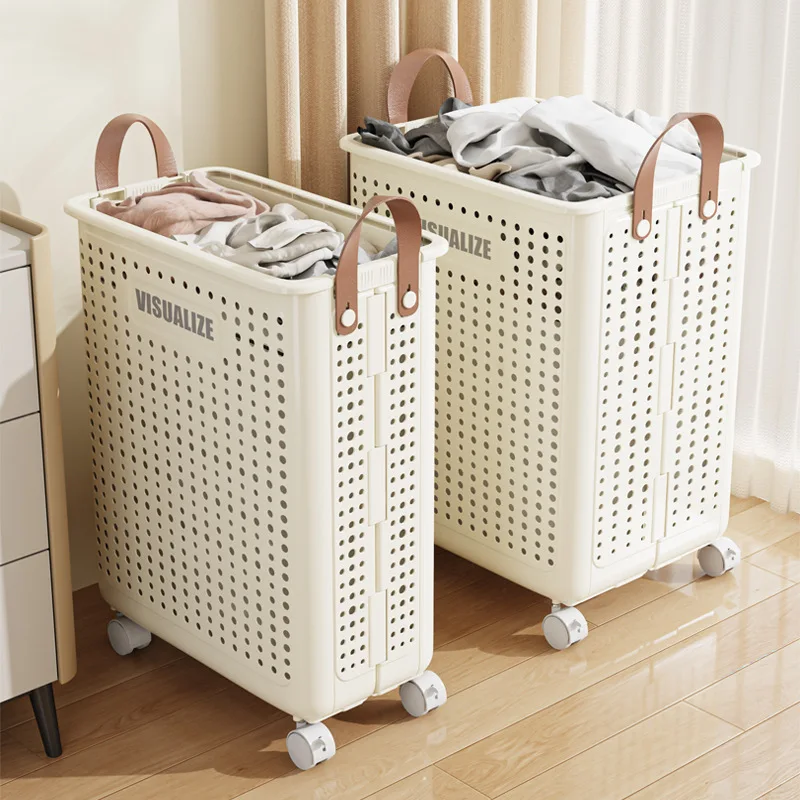 

Lightweight Foldable Luxury Laundry Basket Narrow Space Storage Bin Dirty Clothes Yoga Mat Workout Equipment Home Organization