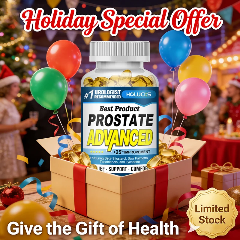 

HOLUCKS Premium Prostate Capsules for Men, Supports Urinary Flow, Healthy Prostate Function, Bladder Comfort & Hair Health Daily