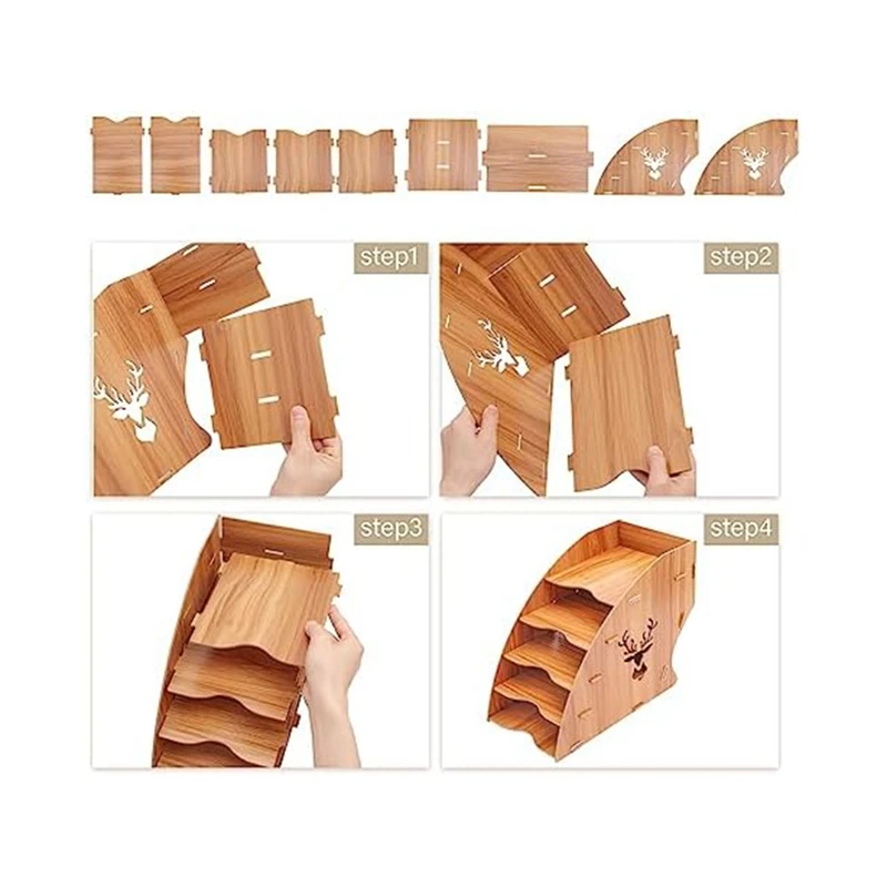 데스크탑 종이 정리함 파일 거치대, 문서 편지 분류기, 트레이 메일 랙, 1 개