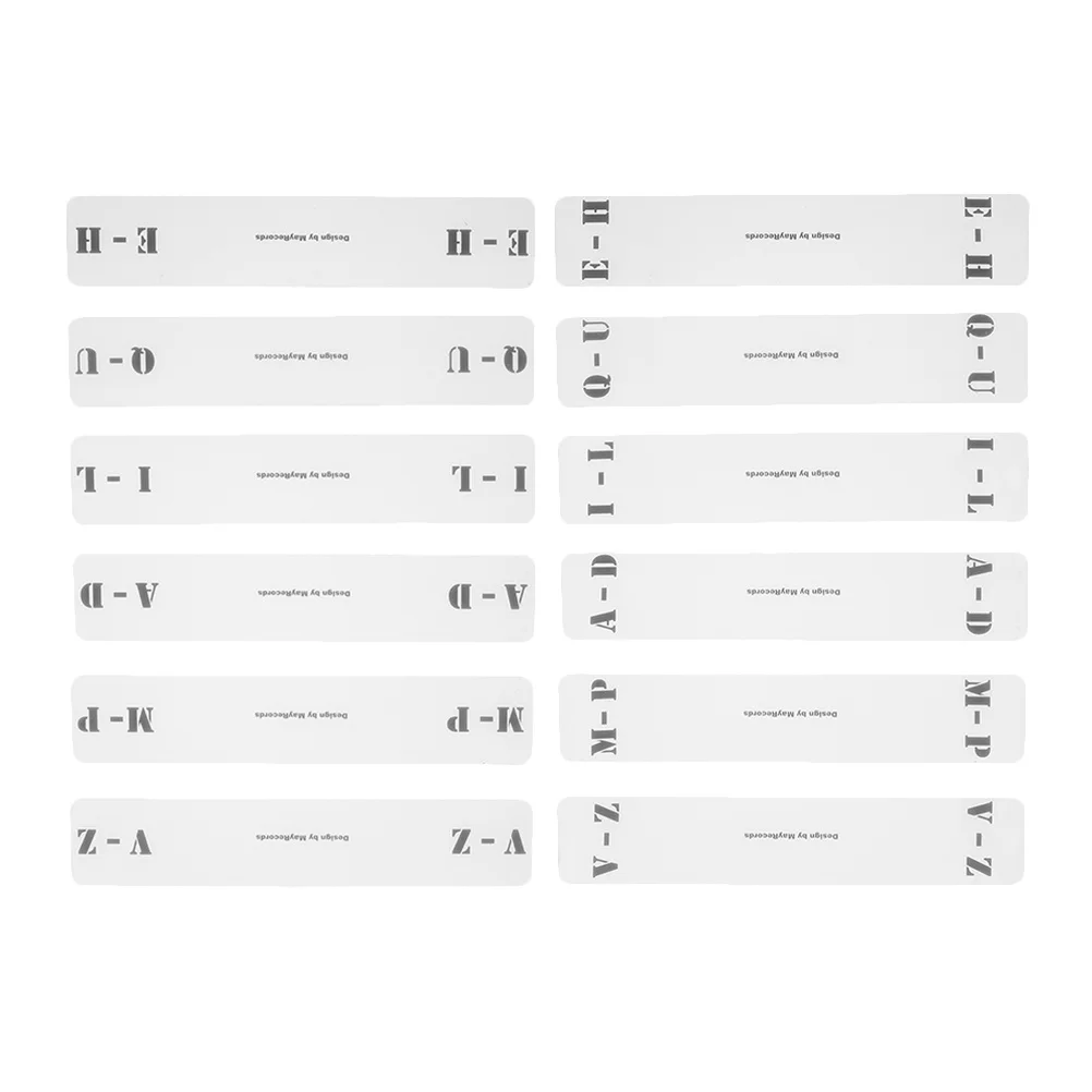 Vinyl Record Organizer 12Pcs A-Z Horizontal Dividers Labels for Record Files Quick Sort Alphabetical Management Tool Kit