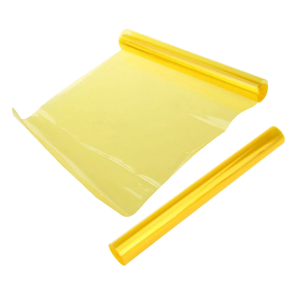 

Yellow Headlight Tint Film 30x180cm PVC Waterproof Vinyl Sticker Scratch Resistant Protection DIY Fog Light Included Car Tail