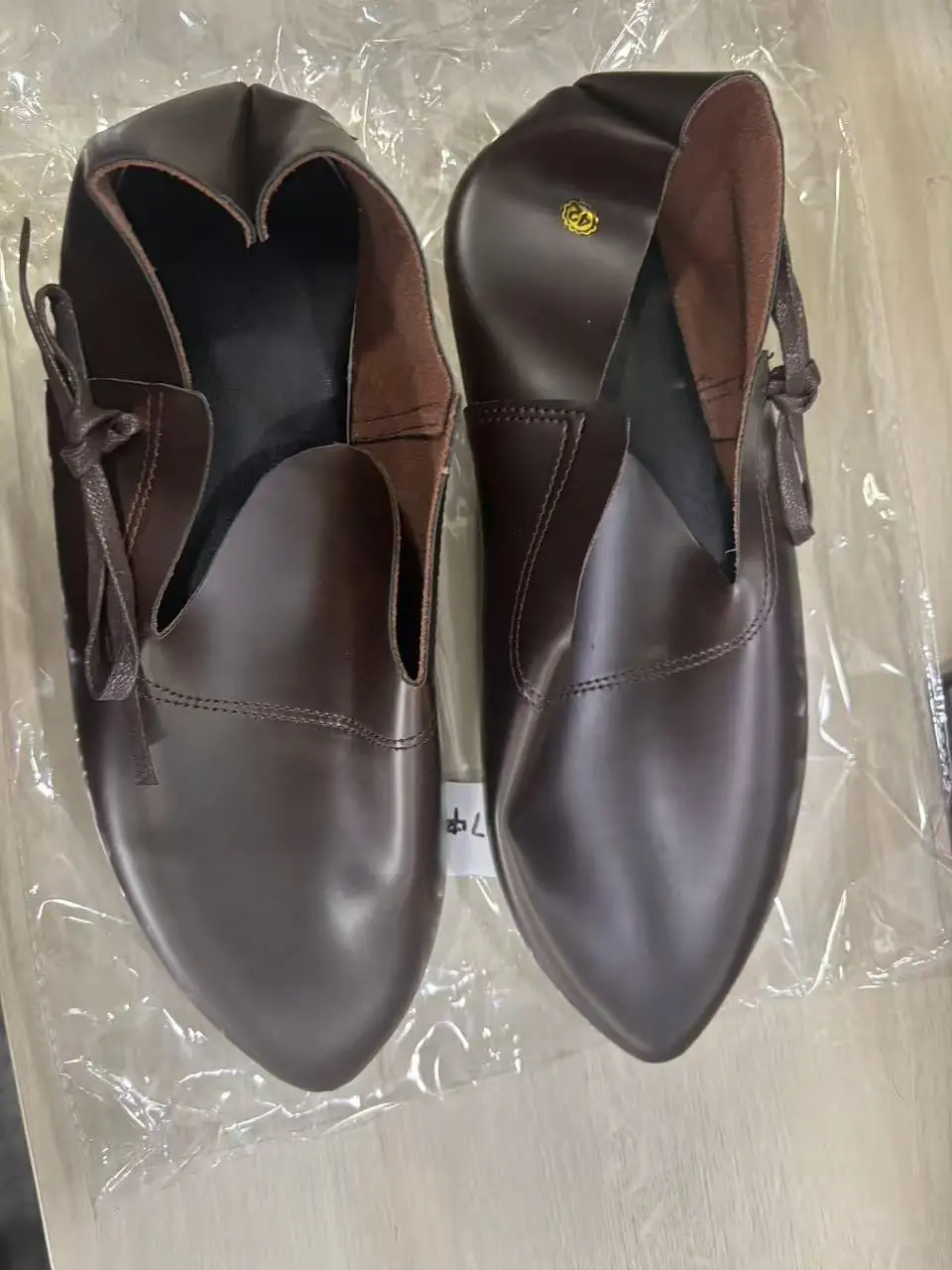 Cosplay Men's Medieval viking PU Leather Shoe Middle Ages Ankle Boots Victorian Renaissance Boot Shoes halloween carnival party