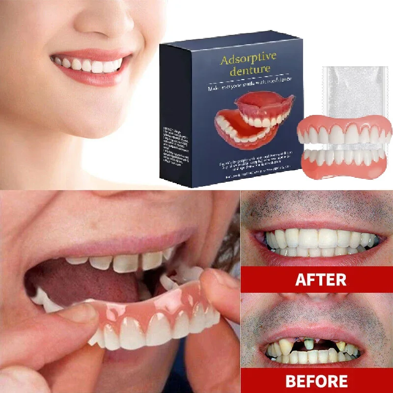 

Набор клея для зубных протезов для ежедневного ухода за зубами полости рта — удобная посадка, естественная улыбка