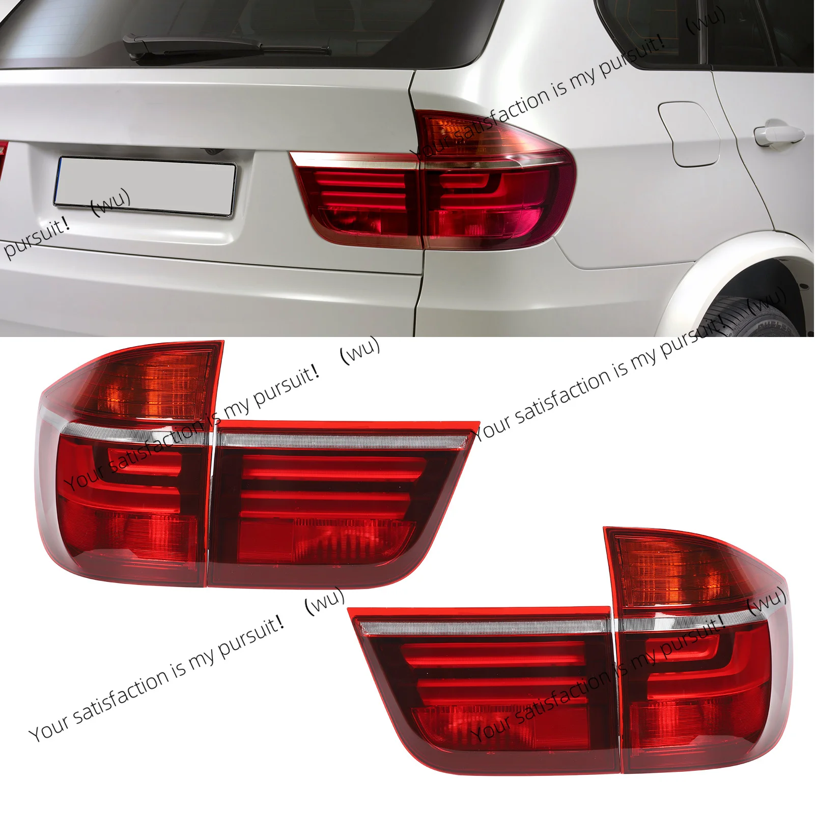 2-Piece Rear Brake Turn Signal for X5 E70 X5M 2007 to 2013