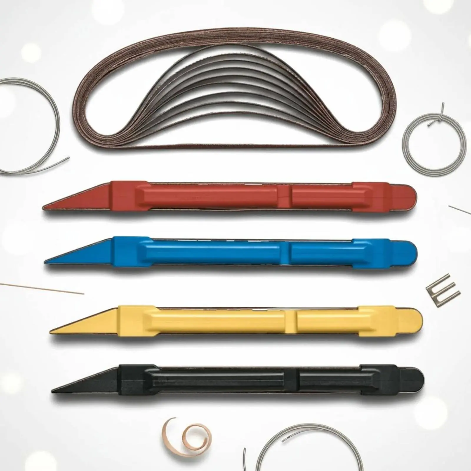 Fret Sanding Pen Aluminum Oxide Guitar Fret Dressing Kit 4-Color Set Non-Slip Handle - view 2