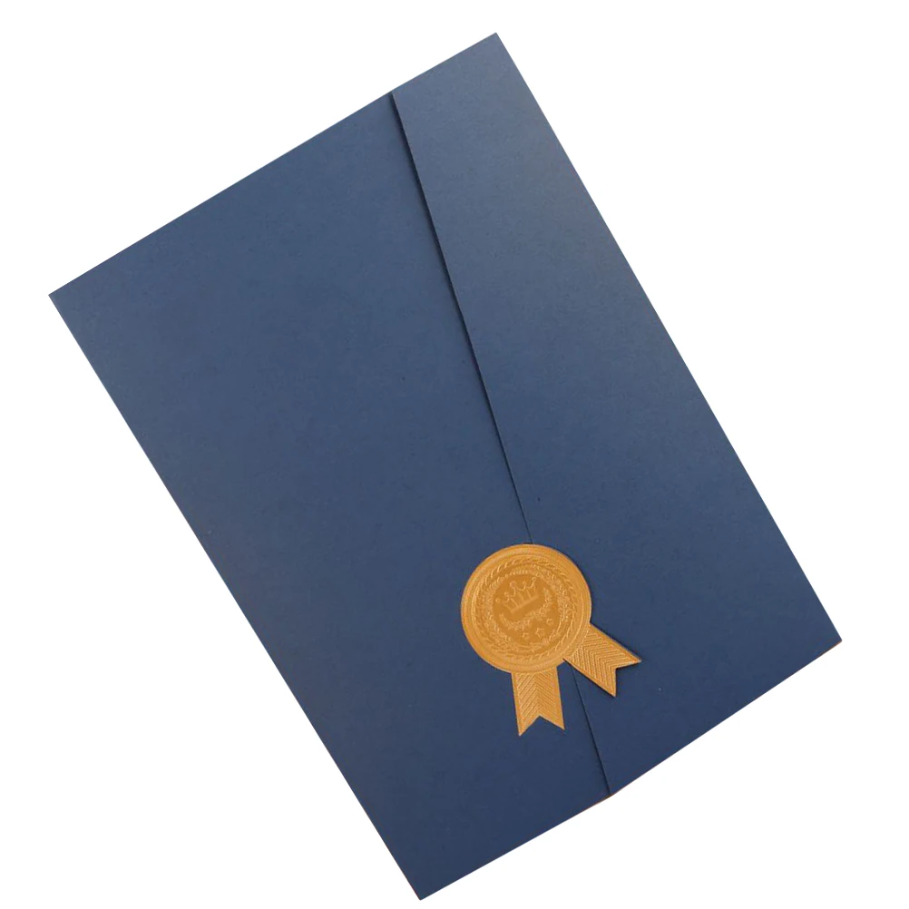 

Diploma Holder Certificate Cover Paper Award Folders Envelope A4 Red Horizontal Office Storage Decorative