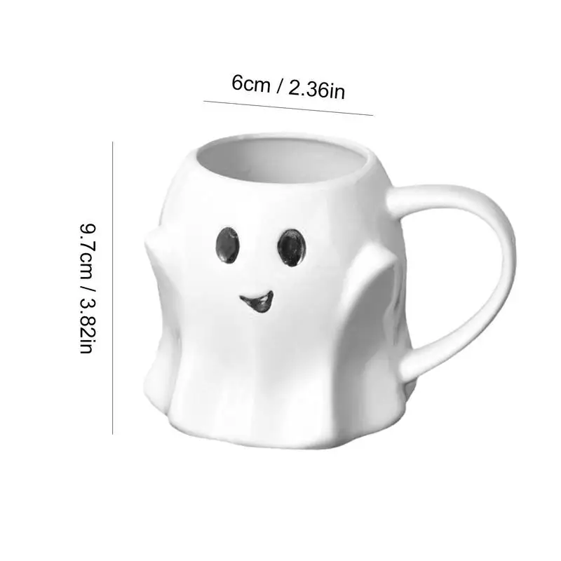 Halloween Ceramic Ghost Mug Cute Ghostface Coffee Mug Home Office Demons Elf Tea Cup Milk Mugs Table Decor Halloween Gift