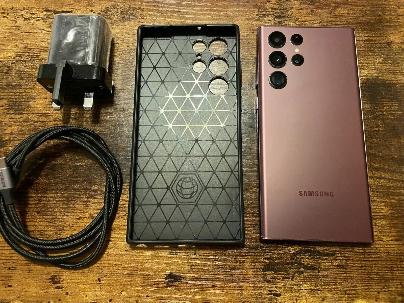 هاتف Samsung Galaxy S22 Ultra 5G S908U1 8G RAM + 128GB/256GB ROM 6.8 بوصة ثماني النواة سنابدراجون 888 eSim الأصلي S22 Ultra