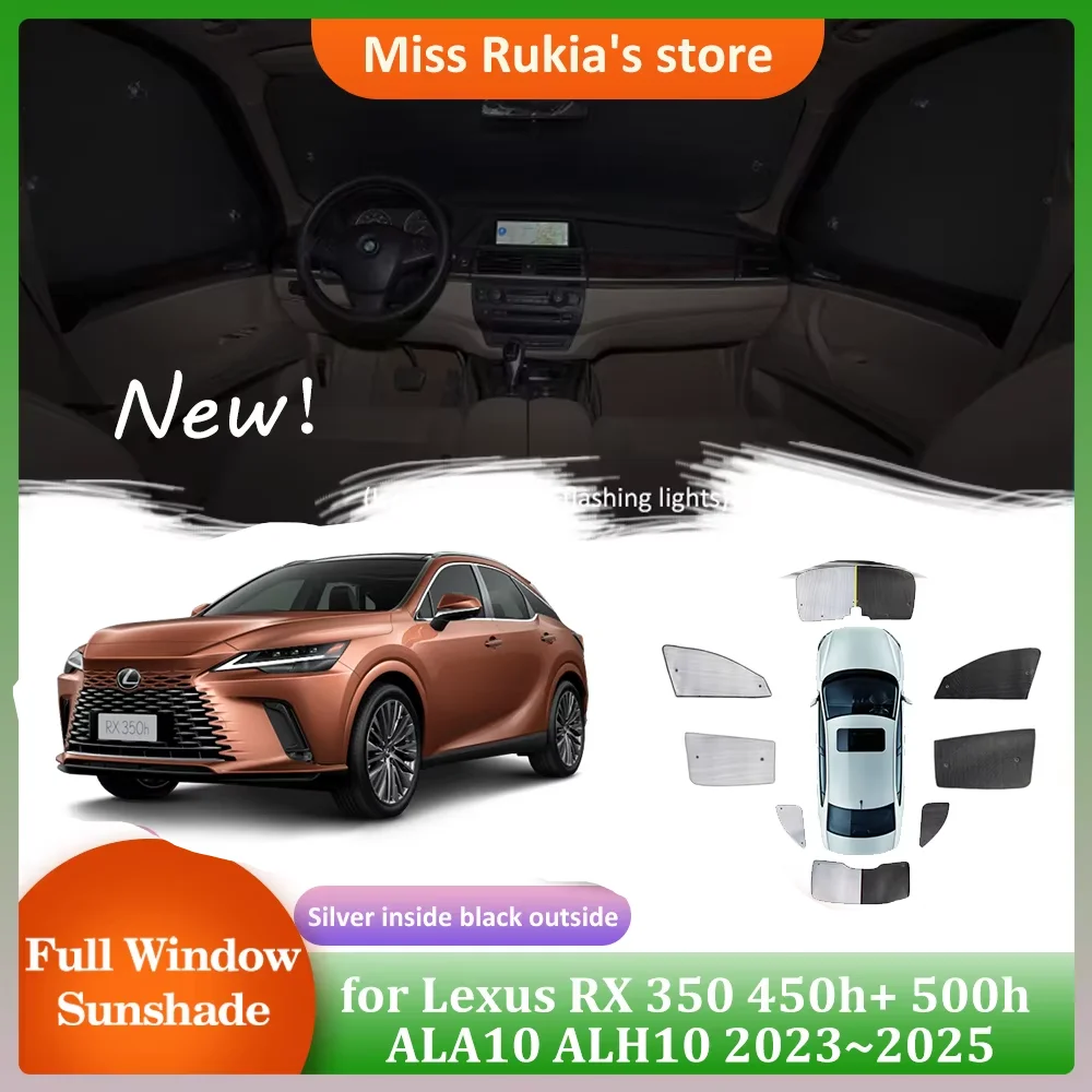 

Car Full Sunshades for Lexus RX 350 450h+ 500h ALA10 ALH10 2023~2025 Roof Windows Sun Visor Windshield Curtain Cover Accessories
