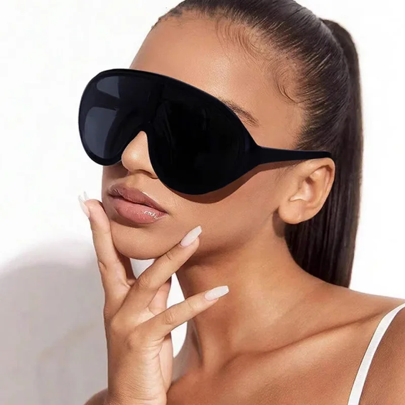 

Big-frame Toad Conjoined Sunglasses Female Cross-border Ins Fashion Exaggerated Glasses Personality Pilot Sunglasses Tide