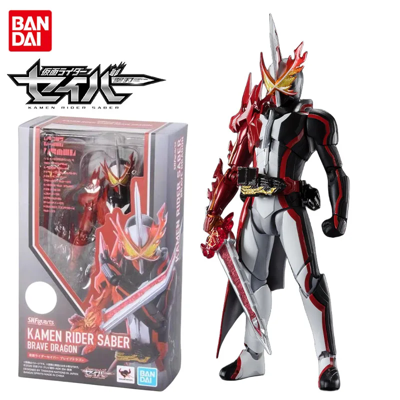 

Bandai Genuine Kamen Rider Saber Anime Figure S.H.Figuarts Brave Dragon Action Figure Toys for Boys Girls Gift Collectible Model