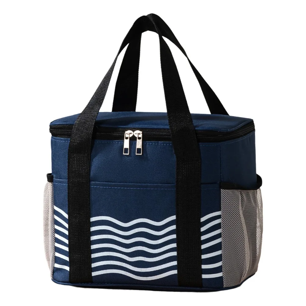 Waterproof Thermal Lunch Bag Oilproof Large Capacity Food Thermal Tote Thickened Oxford Cloth Handheld Insulation Storage Pouch